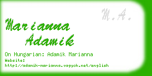 marianna adamik business card